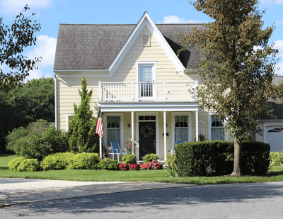 Exterior view of a charming assisted living home