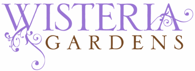 Wisteria Gardens, Nursing Home in Pearl, MS — Wisteria Gardens logo in stylized typography