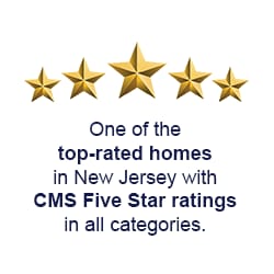 Logo with five stars and rating details