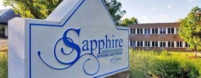 Exterior view of Sapphire Nursing and Rehab building