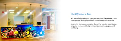Reception area of a new neighborhood for dementia care