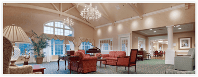 Cozy common area with seating and elegant decor