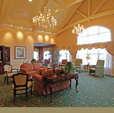 Elegant common area with seating and decor