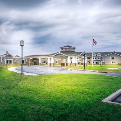 Front exterior view of a senior living facility