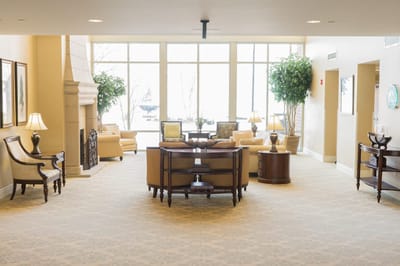 Bright and welcoming common area with comfortable seating