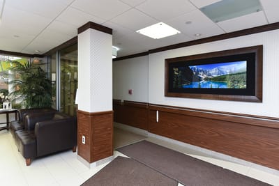 Interior view of a welcoming lobby area