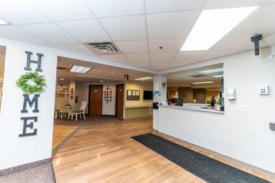 Interior view of a welcoming reception area