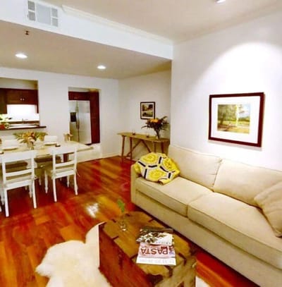 Cozy living room in a senior living facility
