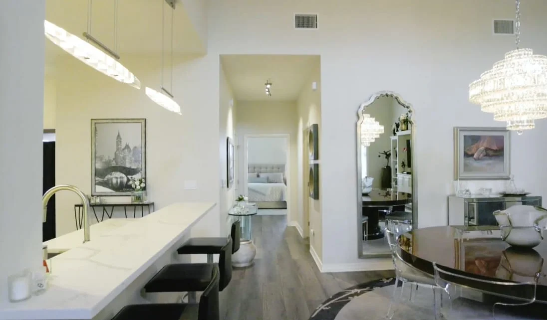Modern dining area with elegant decor