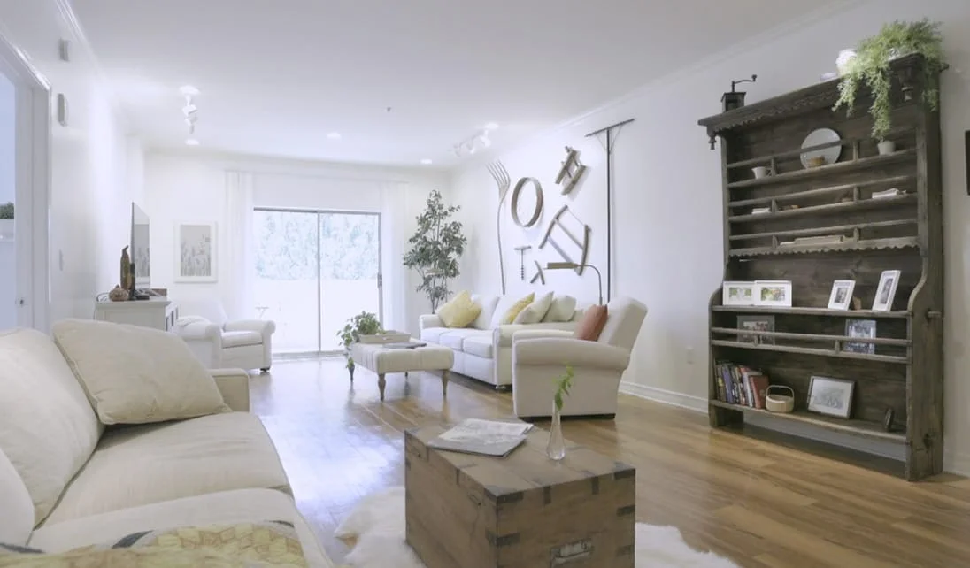 Cozy common area with seating and natural light