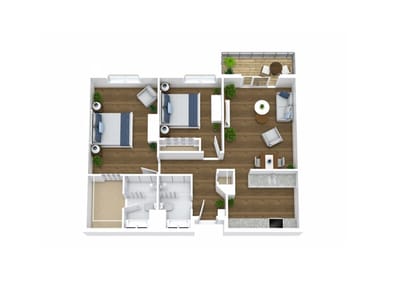 Architectural floor plan of a facility layout
