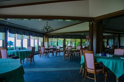 Dining area with tables and chairs