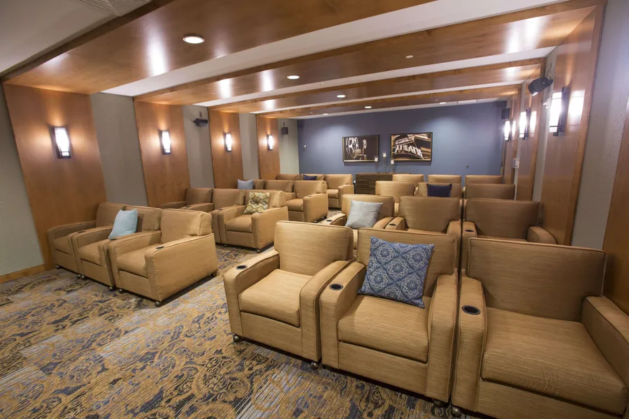 Comfortable seating in a cozy common area
