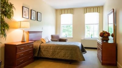 Cozy interior of a private resident room