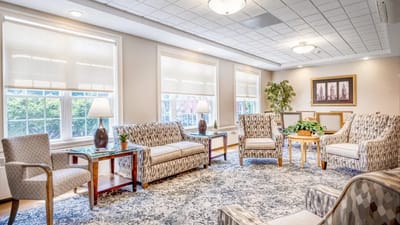 Bright and inviting common area with comfortable seating