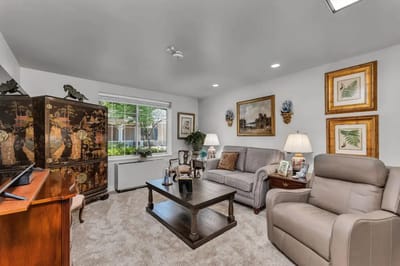 Cozy common area with comfortable seating and decor