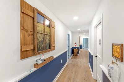 Interior hallway with decorative elements