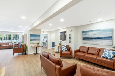 Bright and welcoming common area with comfortable seating