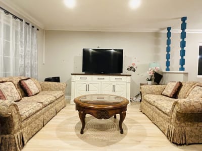 Cozy lounge area with comfortable seating