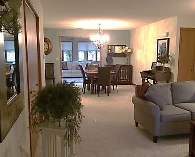 Interior view of a cozy common area in a facility