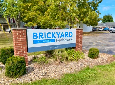 Exterior sign for Brickyard Healthcare Richmond Care Center