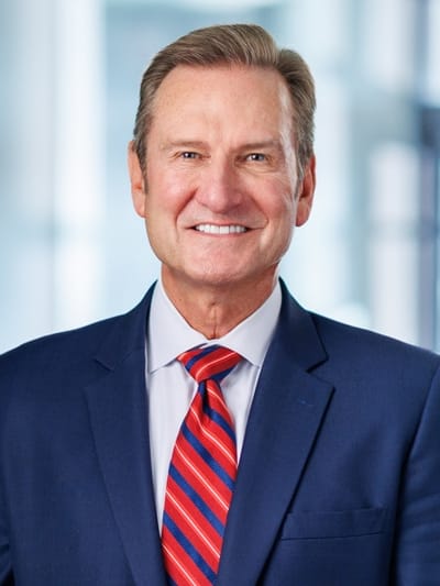 Professional man in suit against a blurred background