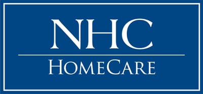 NHC HomeCare logo on a blue background