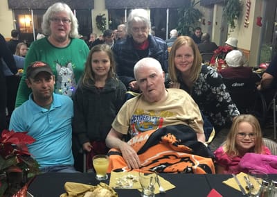 Residents and family members celebrating together
