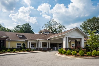Exterior view of White Oak Manor Rock Hill entrance