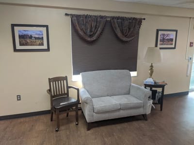 Cozy seating area with a couch and chair