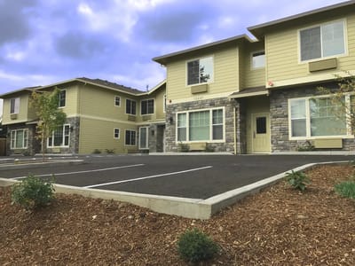 Exterior view of a residential facility building