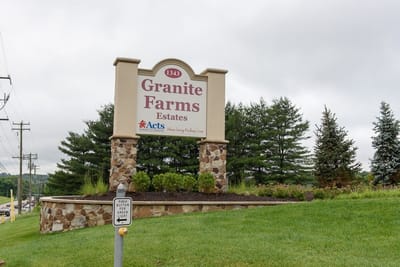 Signage for Granite Farms Estates at Oakbridge Terrace