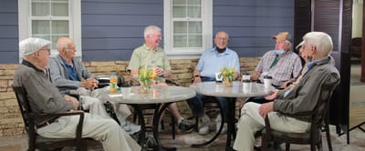 Residents enjoying conversation in a common area