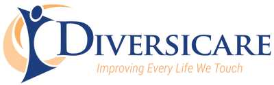 Diversicare logo featuring stylized figure