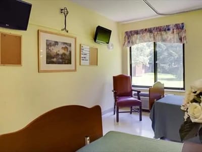 Cozy interior view of a resident room