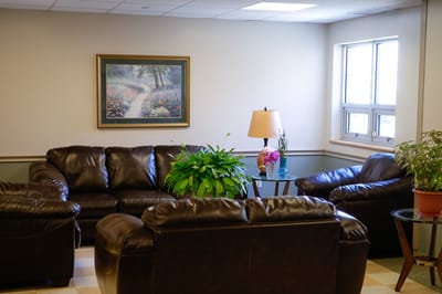 Cozy seating area in a common room