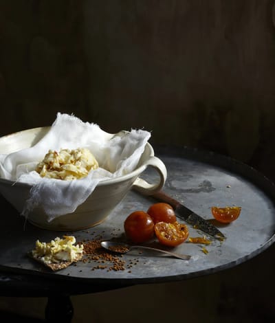 Still life of food on a table