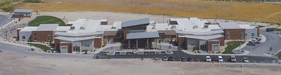 Aerial view of Pointe Meadows Health and Rehabilitation building