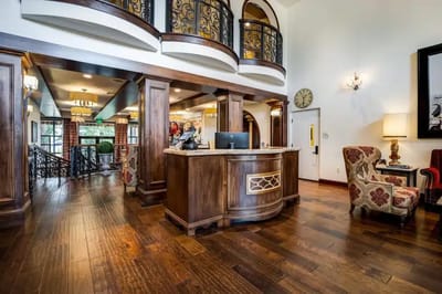 Interior view of the facility's reception area