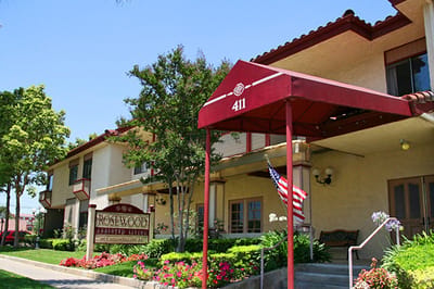 Exterior view of Rosewood Assisted Living facility
