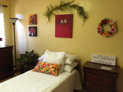 Cozy resident room with decorative elements