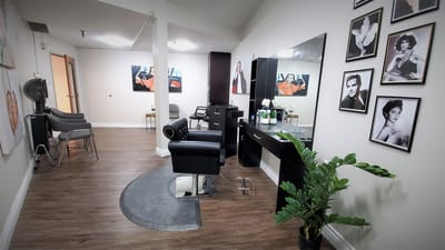 Interior view of a salon area in a senior living facility
