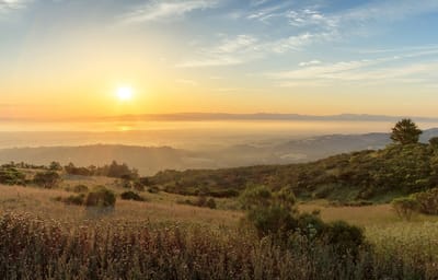 Sunset view over a serene landscape