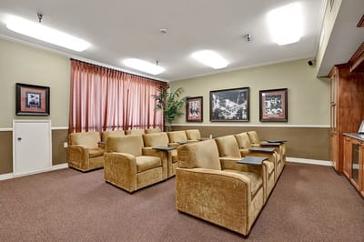 Comfortable lounge area with seating and decor