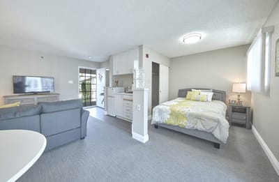 Private resident room with a cozy feel