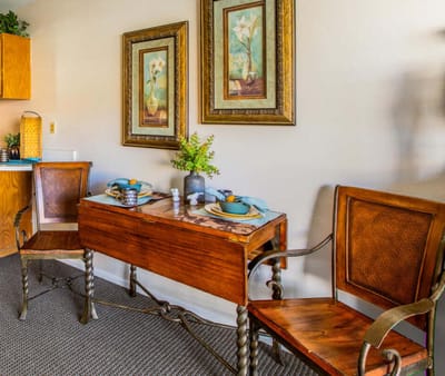 Table set for dining in a cozy interior
