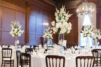 Elegant dining room setup for a special event