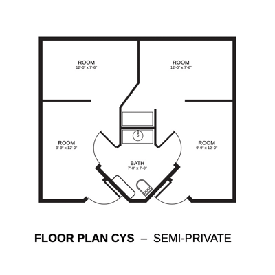Facility-specific architectural floor plan layout