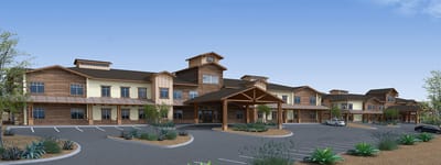 Exterior view of the assisted living facility