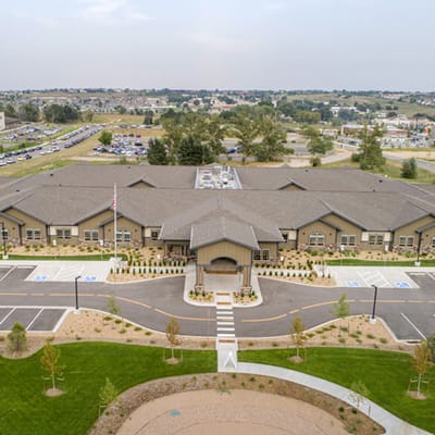 Aerial view of the High Plains Crossing assisted living facility